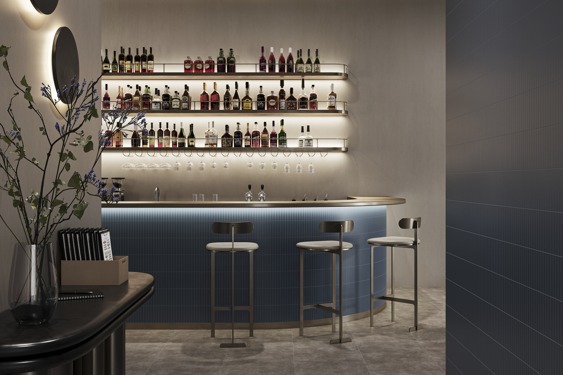 Altro Tegulis Bar Whiterock wall designs