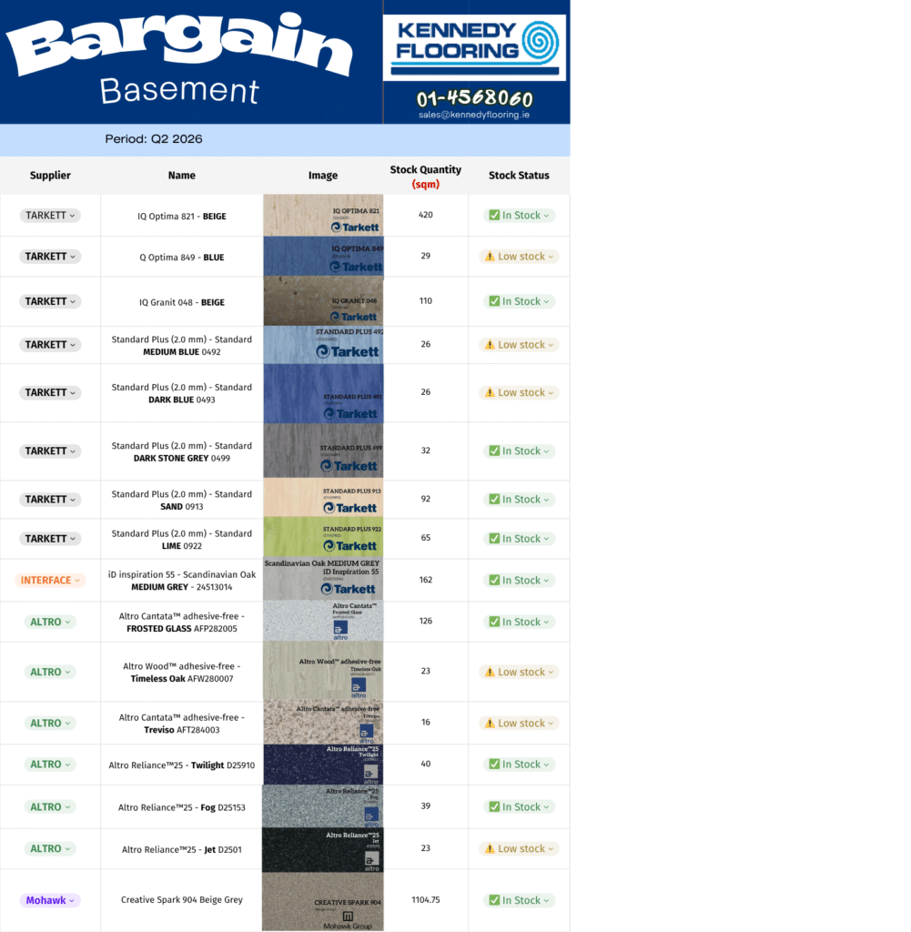 Kennedy Flooring - Bargain Basement Q2 - 20052026 - 2026